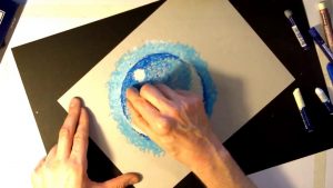 How to use oil pastels with water