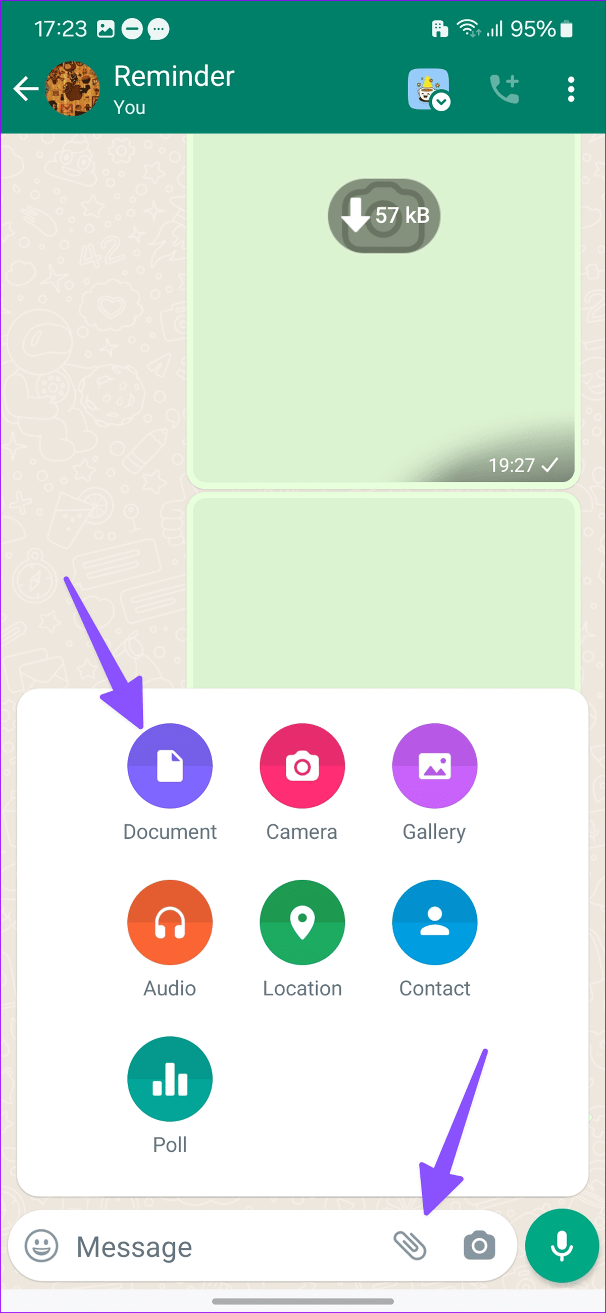 apping the camera icon and sending photos one by one works
