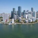 Brickell Harbour Condo in Miami overlooking the waterfront with modern luxury apartments