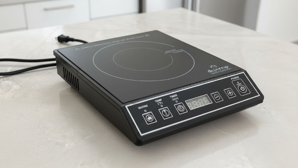 Duxtop 1800W portable induction cooktop on a clean countertop