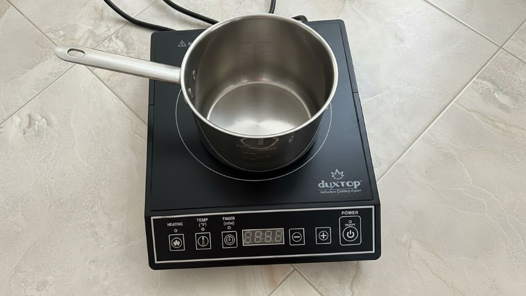 Measuring pot diameter to match the induction heating zone