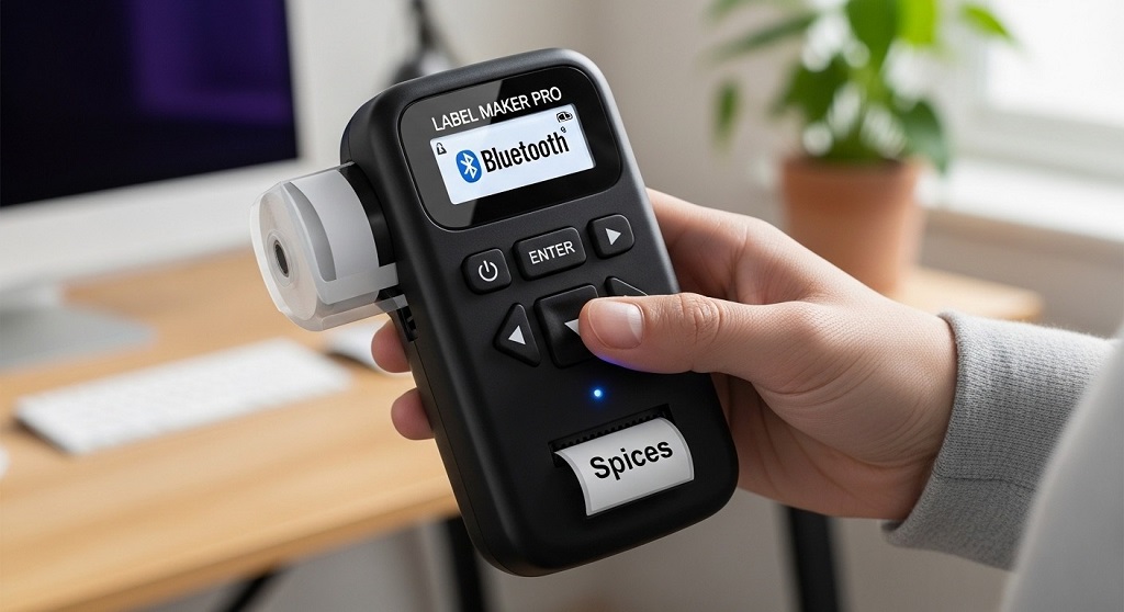 Step-by-step loading thermal paper into label printer