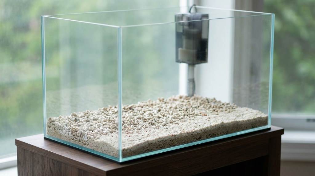 Testing aquarium salinity with a refractometer before water change